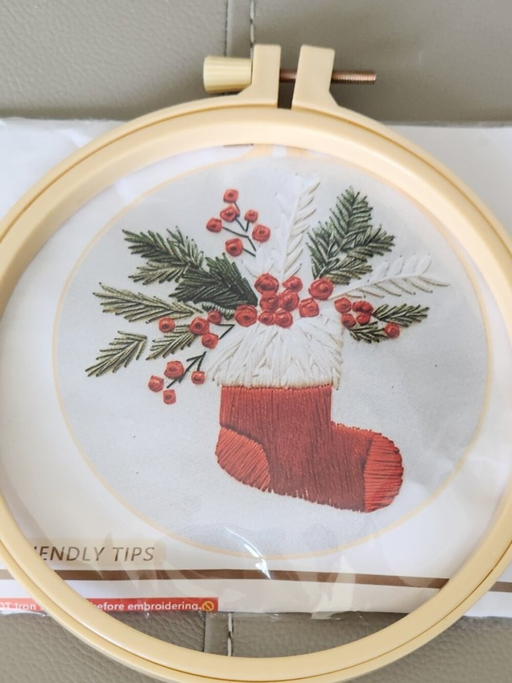 NWT: Christmas Stocking Embroidery Kit
